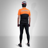 Demure Cycling Kit - Tight & Jersey Black/Orange