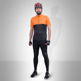 Demure Cycling Kit - Tight & Jersey Black/Orange