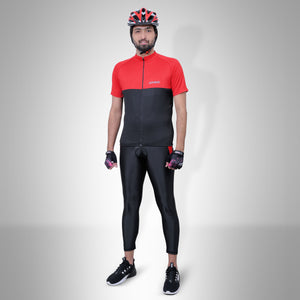 Demure Cycling Kit - Tight & Jersey Black/Red